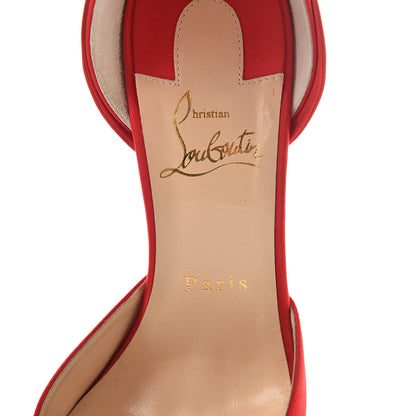 Christian Louboutin Crepe Satin Raissa 100 Ankle Strap Pumps 37.5 Loubi 7 of 13