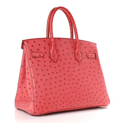 Hermes Ostrich Birkin 30 Bougainvillea 3 of 11