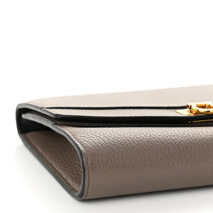 Salvatore Ferragamo Grained Calfskin Gancini Crossbody Flap Caraway Seed 8 of 9