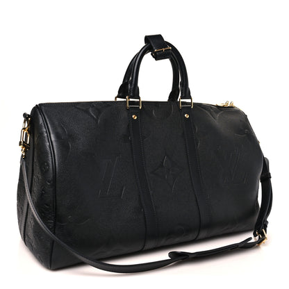 Louis Vuitton Empreinte Monogram Giant Keepall Bandouliere 45 Black 2 of 9