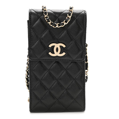 Chanel Caviar Quilted Classic Phone Holder Black 1 of 11