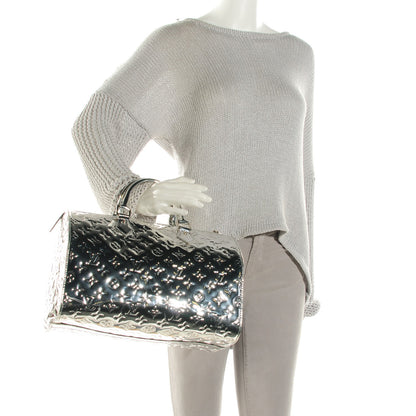 Louis Vuitton Monogram Miroir Speedy 30 Silver 6 of 13