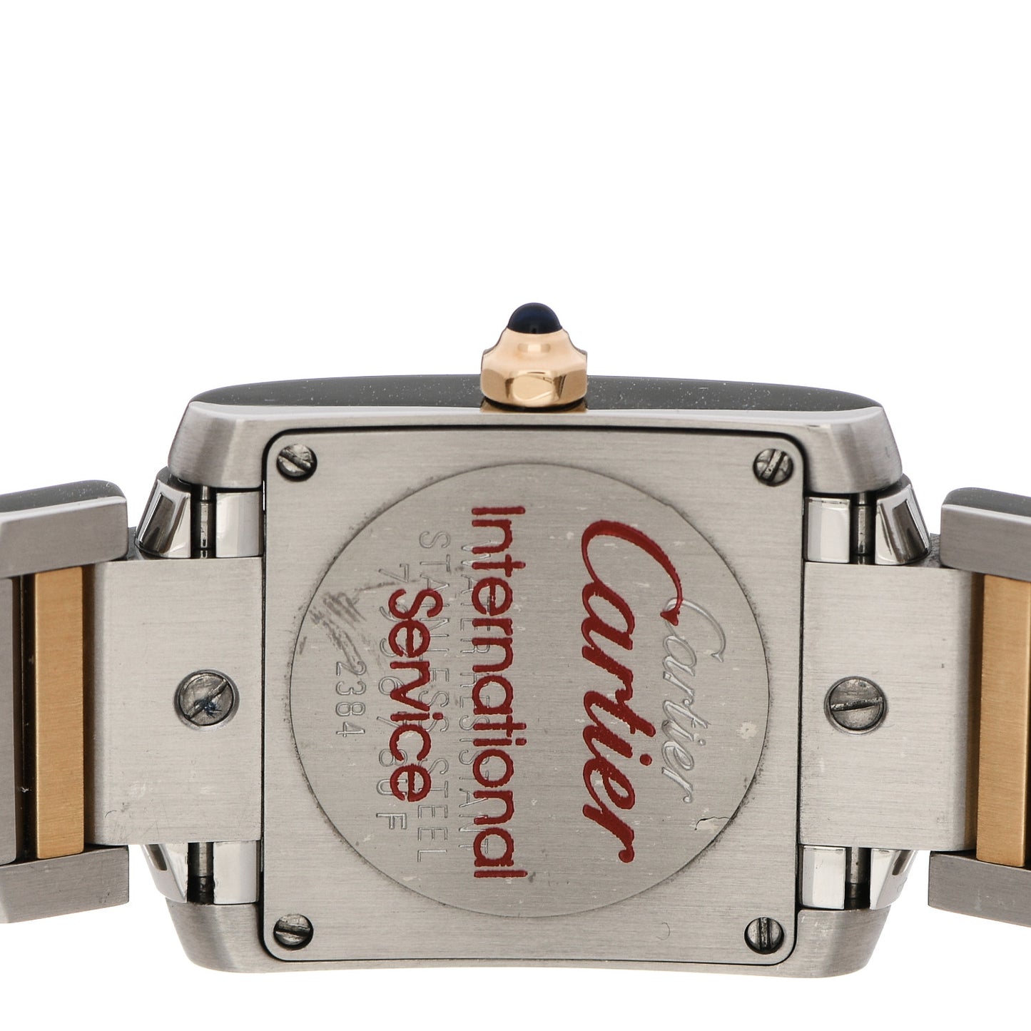 Stainless Steel 18K Yellow Gold 20mm Tank Francaise Quartz Watch