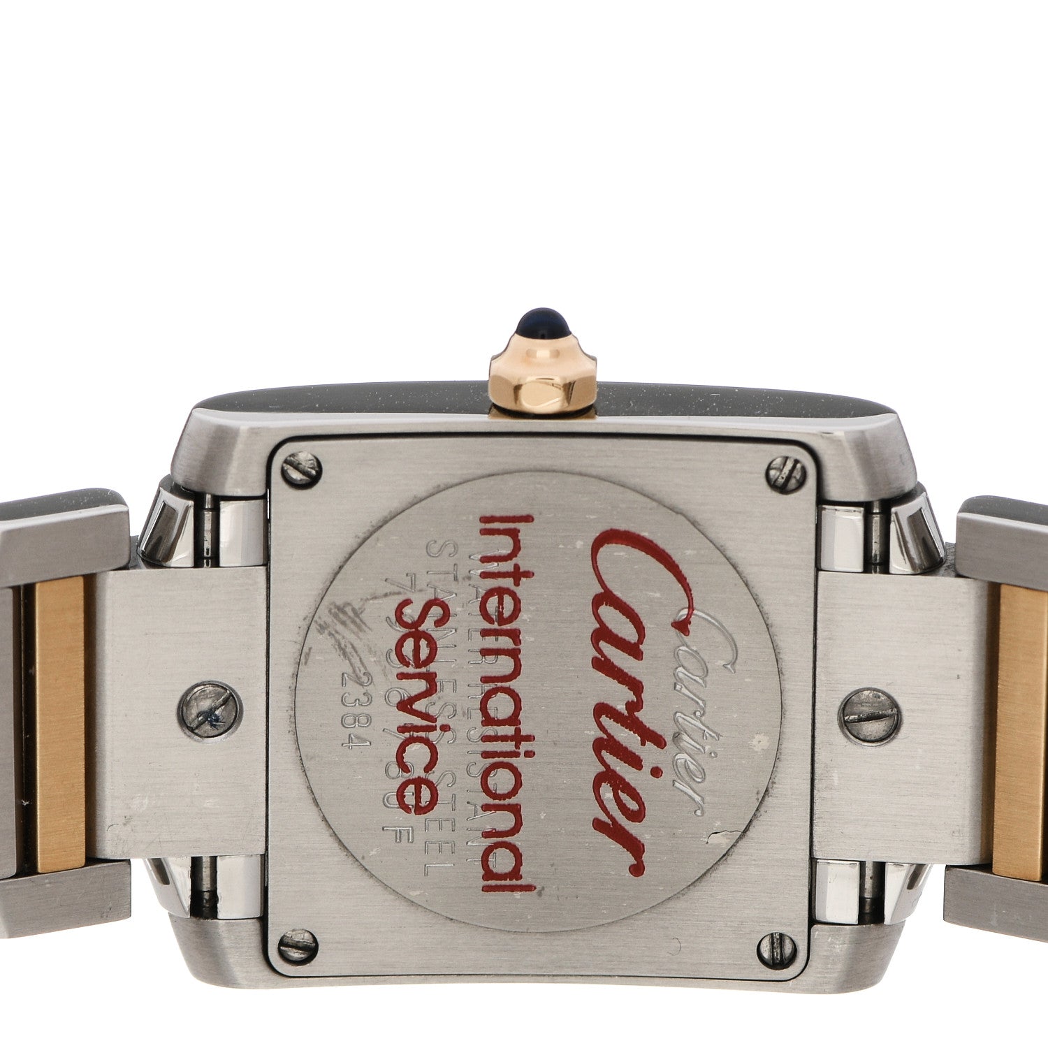 Cartier Stainless Steel 18K Yellow Gold 20mm Tank Francaise Quartz Watch 4 of 5