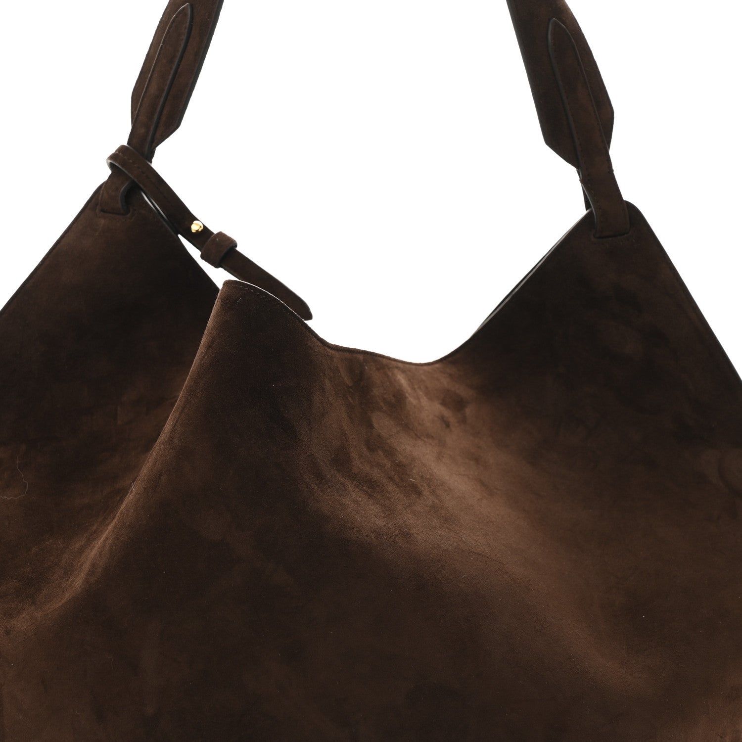 Khaite Suede Calfskin Medium Lotus Tote Coffee 8 of 10