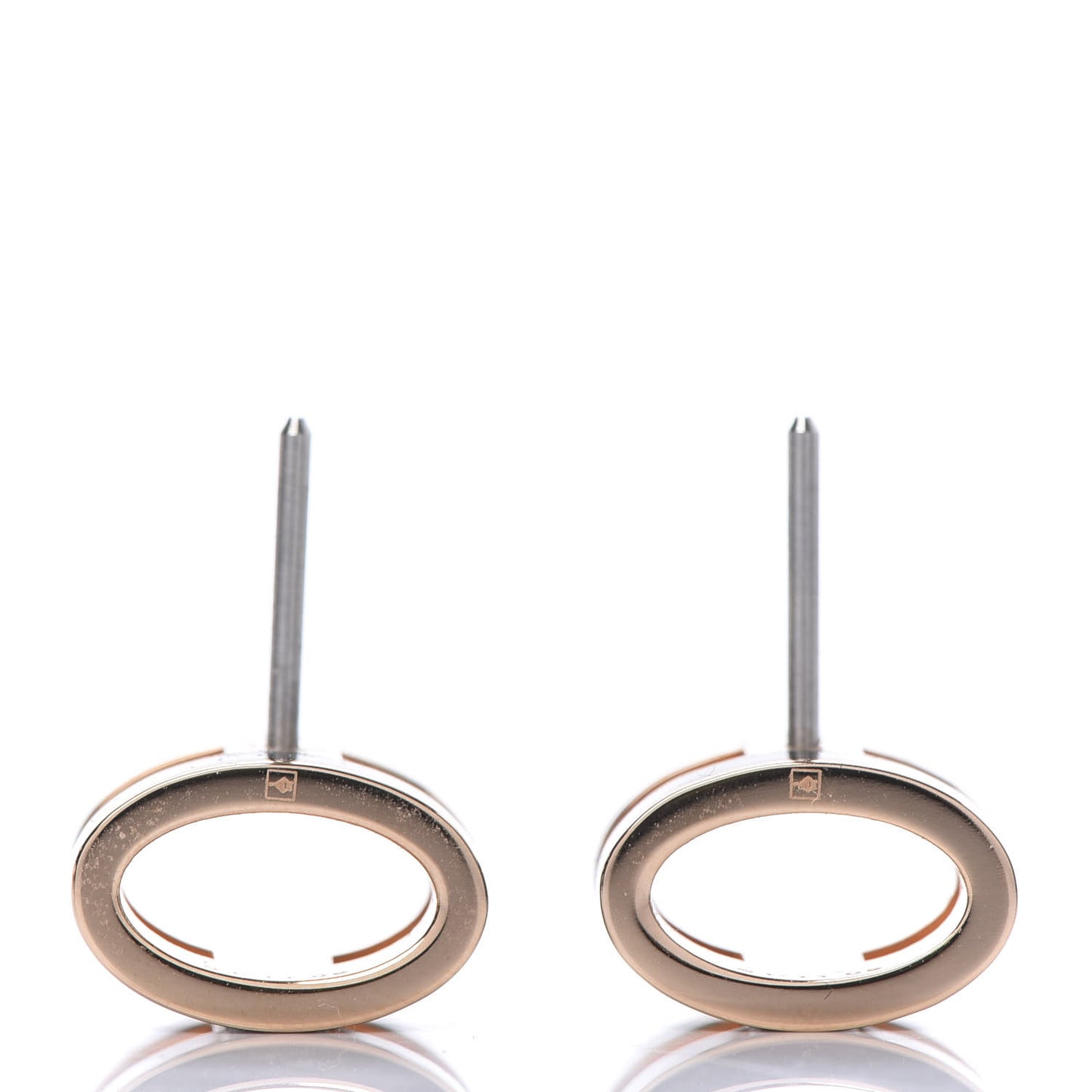 Gold Lacquered Pop H Earrings Black
