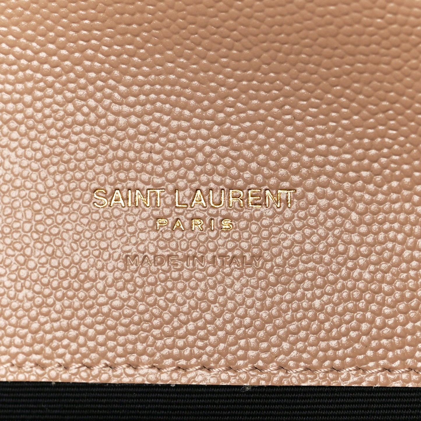 Grain De Poudre Matelasse Chevron Monogram Envelope Clutch Dark Beige