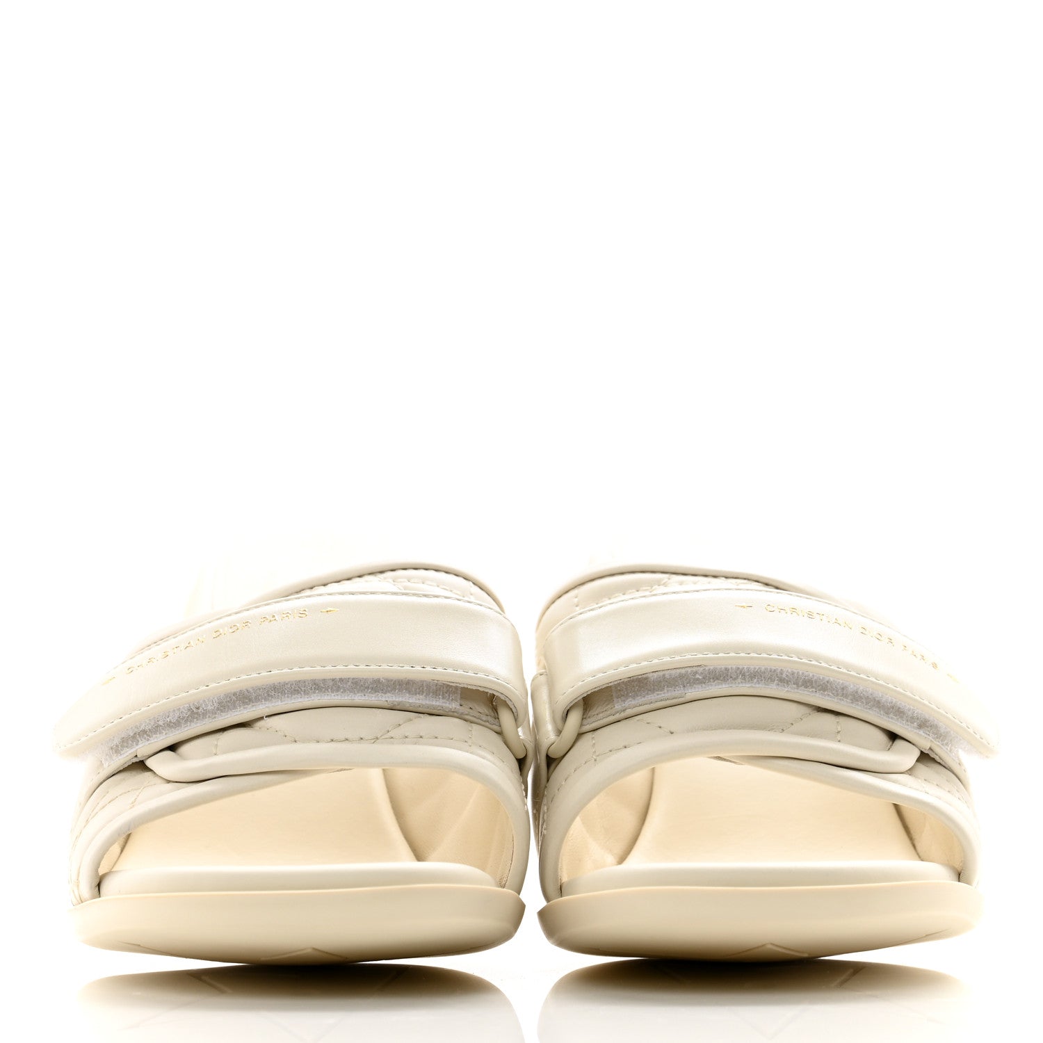 Christian Dior Calfskin Cannage Quilted Dio(r)evolution 80mm Slide Sandals 39 Off White 2 of 10