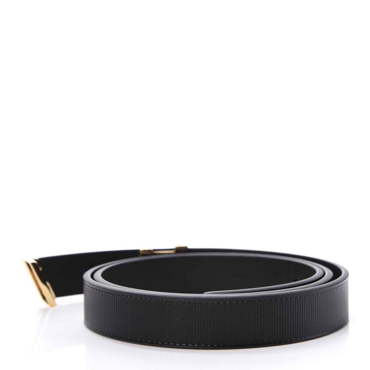Calfskin Embossed 20MM LV Initiales Belt 75 30 Black