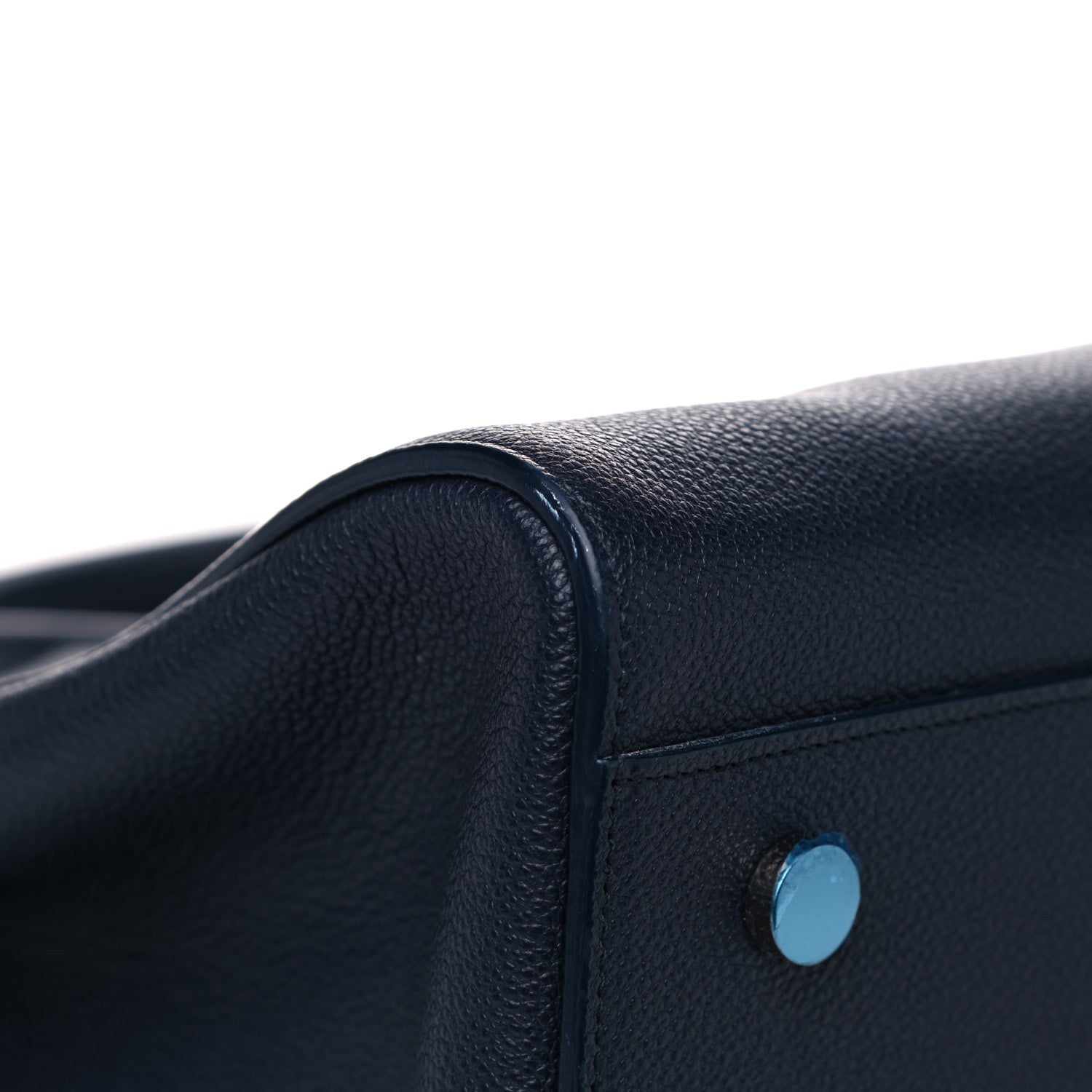Saint Laurent Calfskin Medium Rive Gauche Cabas Navy Blue 10 of 17