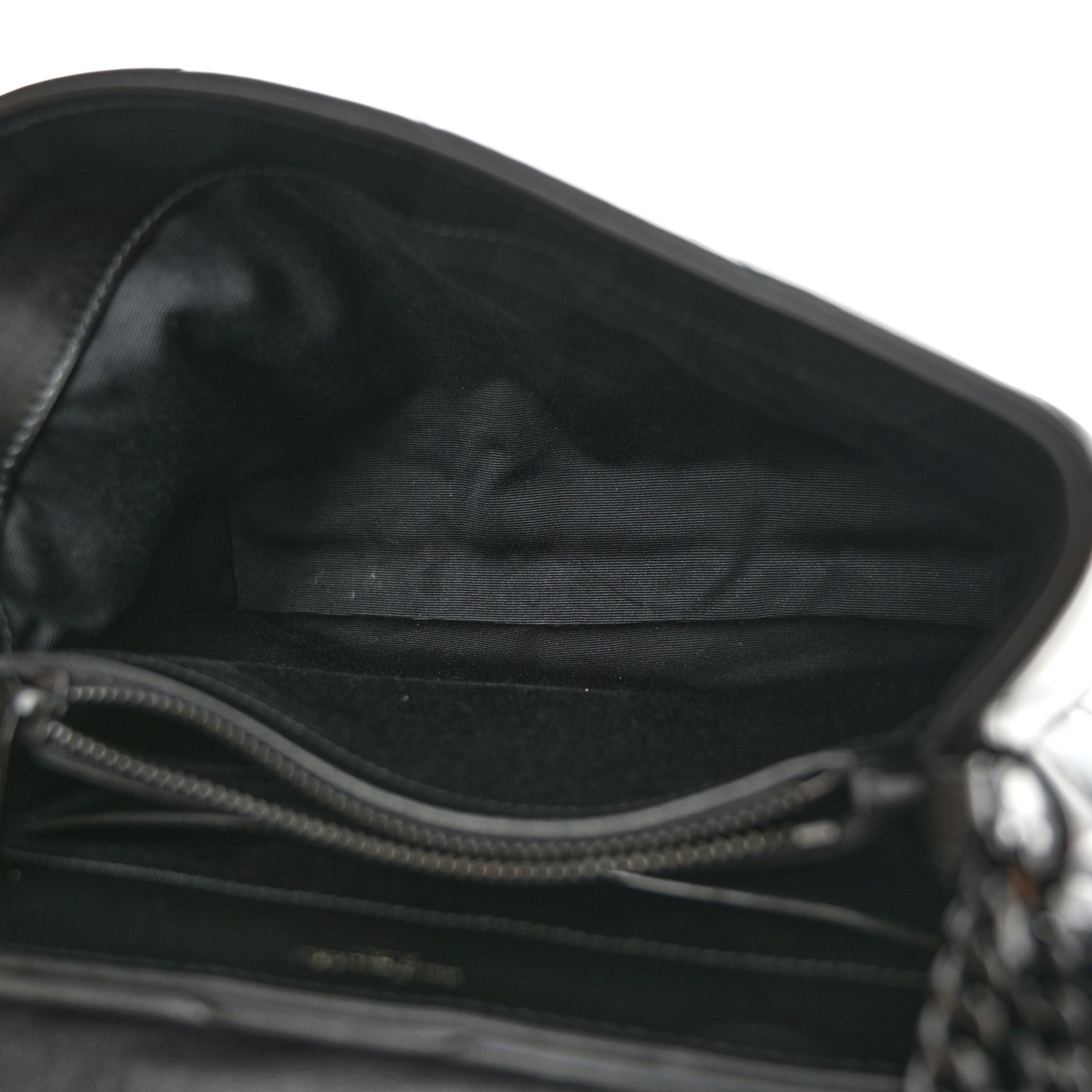 Saint Laurent Calfskin Y Quilted Monogram Monochrome Small Loulou Chain Satchel Black 5 of 13