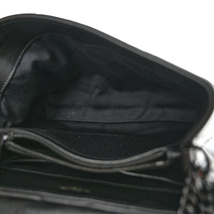 Saint Laurent Calfskin Y Quilted Monogram Monochrome Small Loulou Chain Satchel Black 5 of 13
