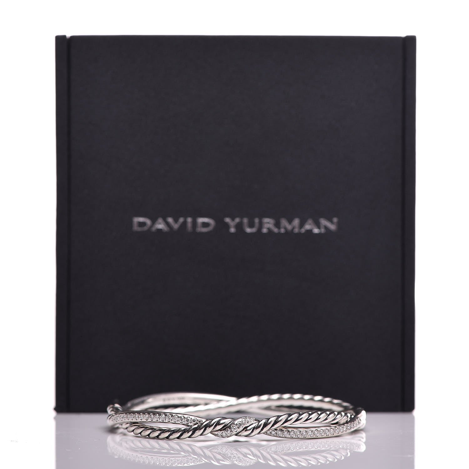 David Yurman Sterling Silver Diamond Continuance Full Pavé Bracelet 5 of 5