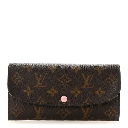 Louis Vuitton Monogram Emilie Wallet Rose Ballerine 1 of 7