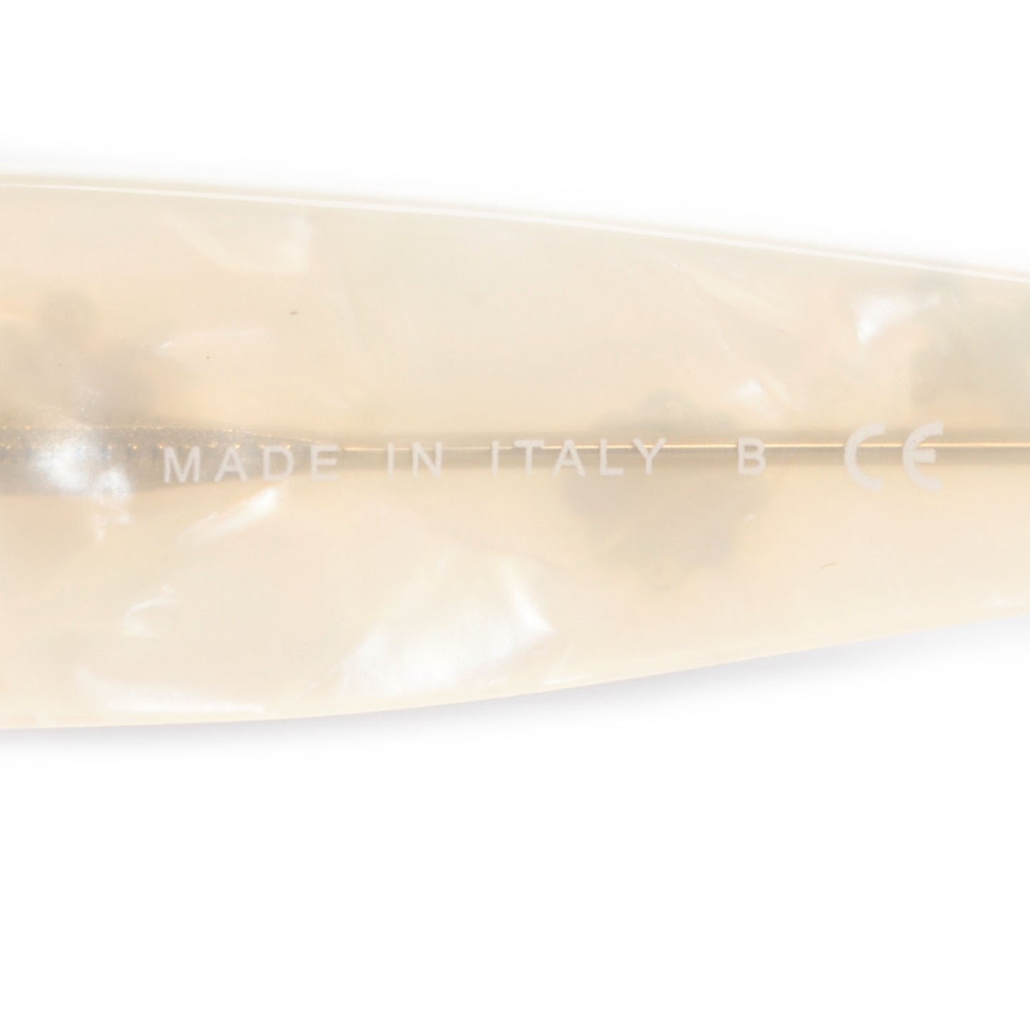 Resin Crystal CC Logo Sunglasses White 5150-B