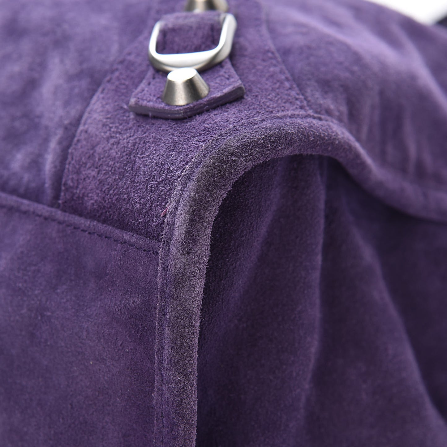 Baby Daim Suede Classic Silver Hardware City Purple