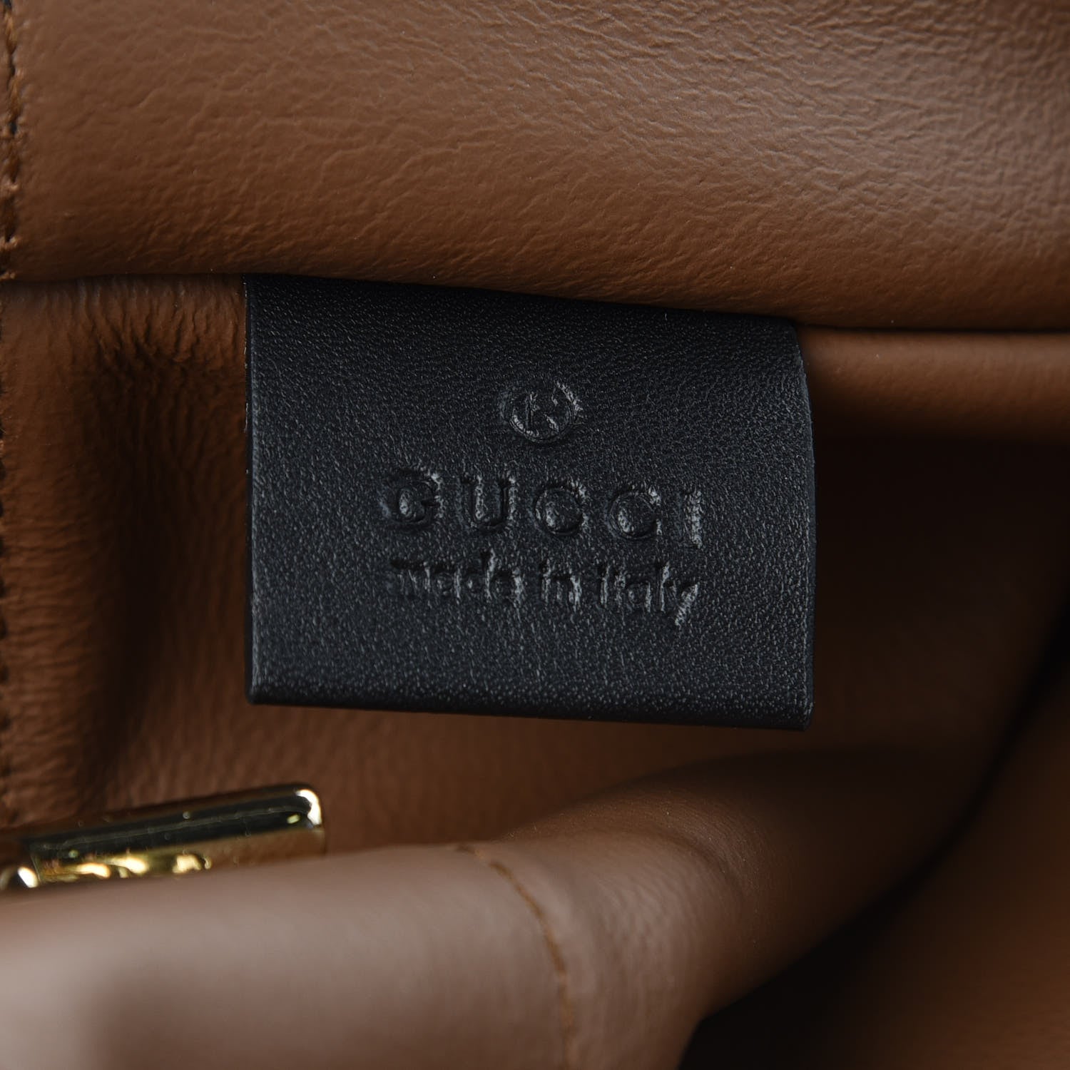 Gucci Suede Patent Maxi Rajah Chain Tote Nocciola Black 6 of 8