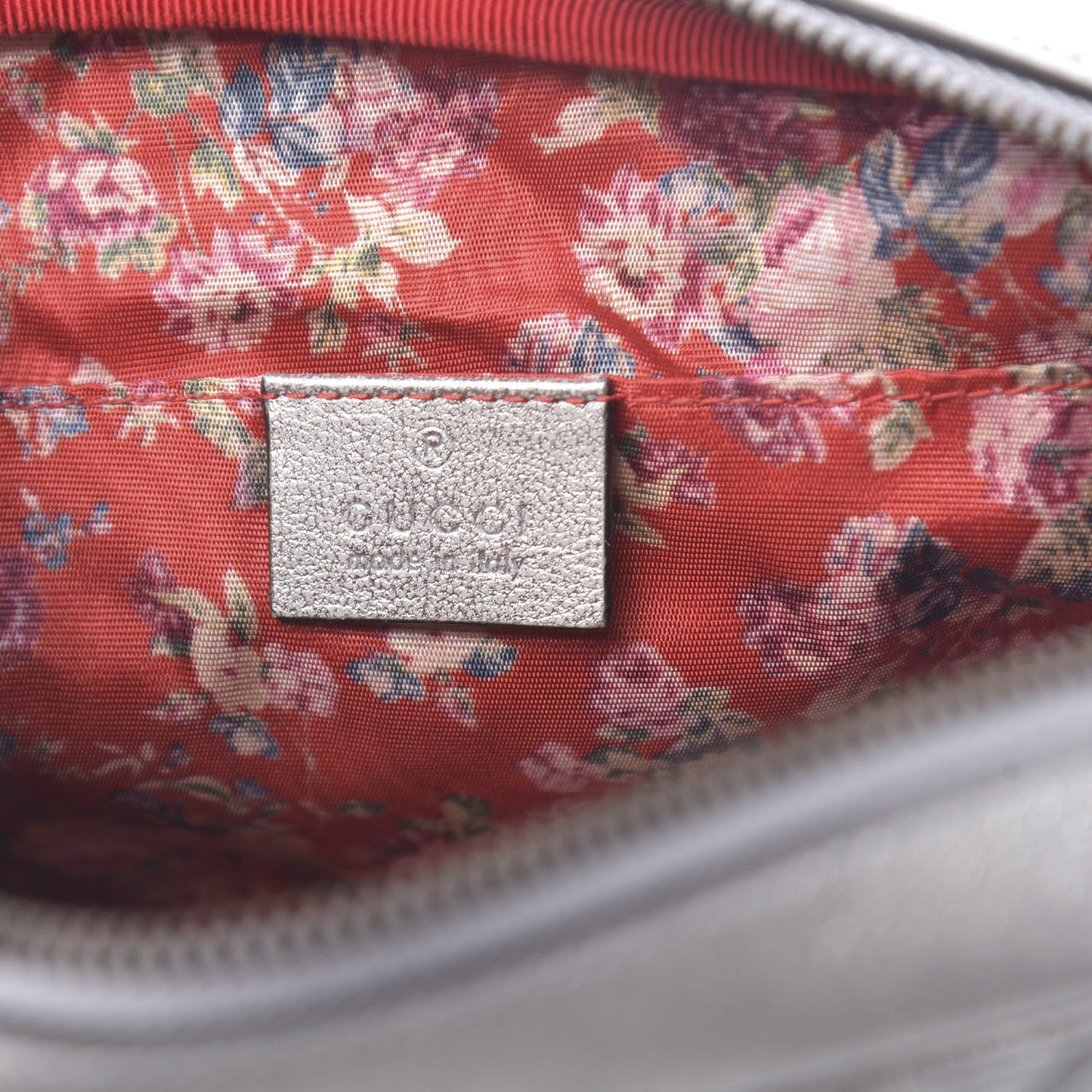 Laminated Nappa Web Trapuntata Small GG Shoulder Bag Argento