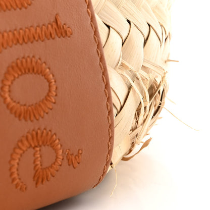 Chloe Raffia Smooth Calfskin Medium Sense Basket Caramel 15 of 15