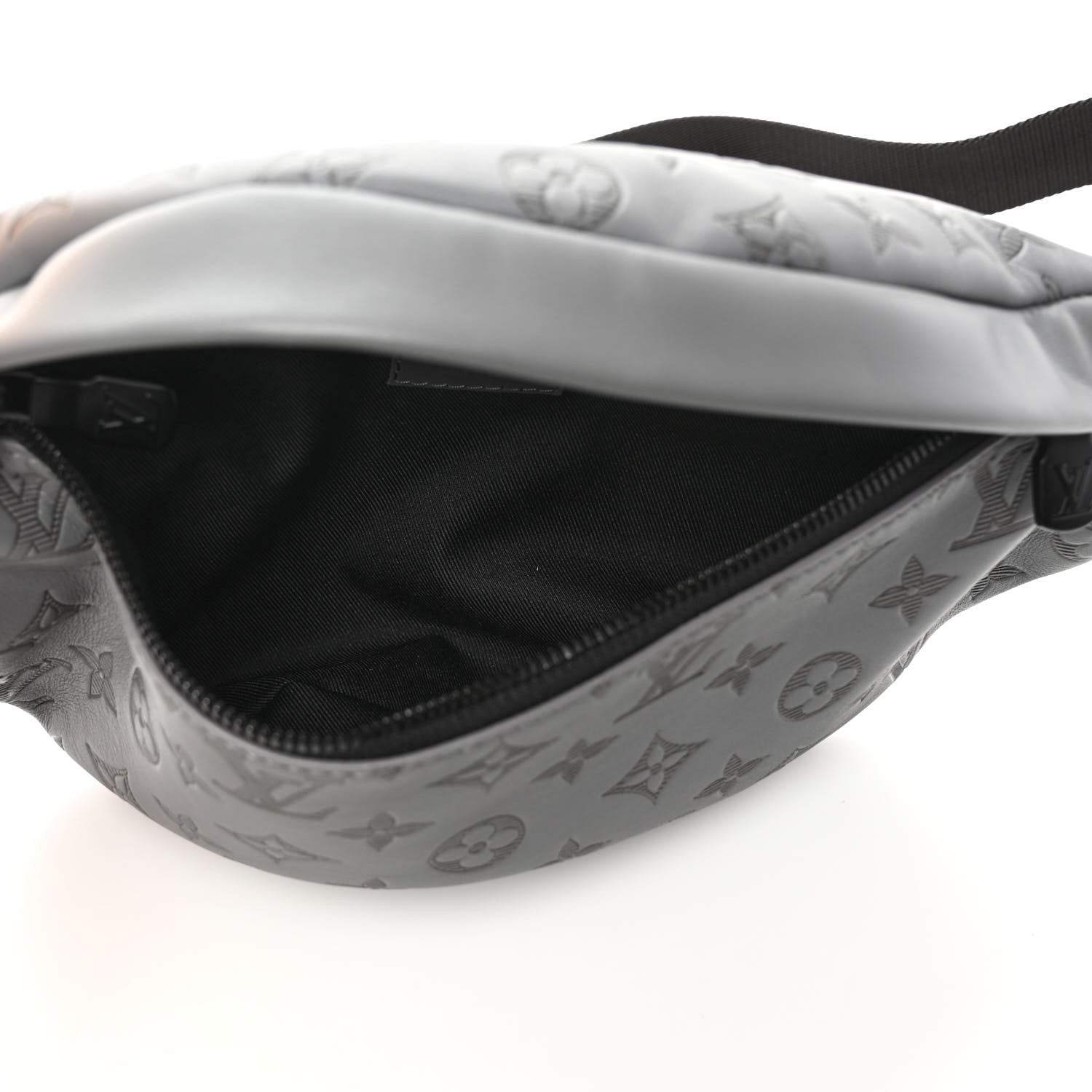 Louis Vuitton Calfskin Monogram Shadow Discovery Bumbag PM Gray 5 of 8