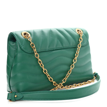 Louis Vuitton Calfskin New Wave Chain Bag MM NM Emerald 3 of 9