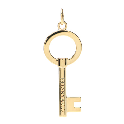 Tiffany 18K Yellow Gold Modern Keys Open Round Key Pendant 1 of 3