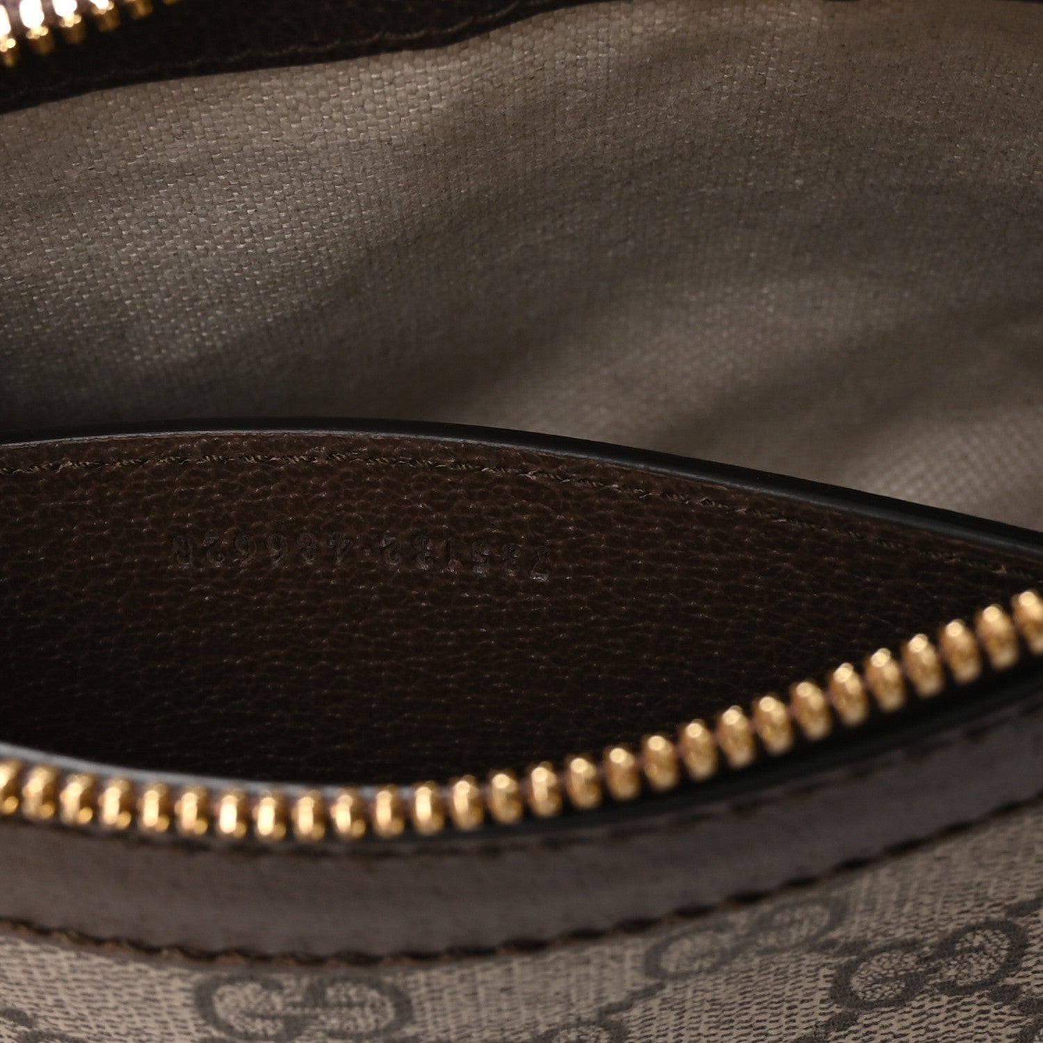 Gucci GG Supreme Monogram Textured Dollar Calfskin Web Small Ophidia GG Handbag Beige Ebony New Acero 7 of 11