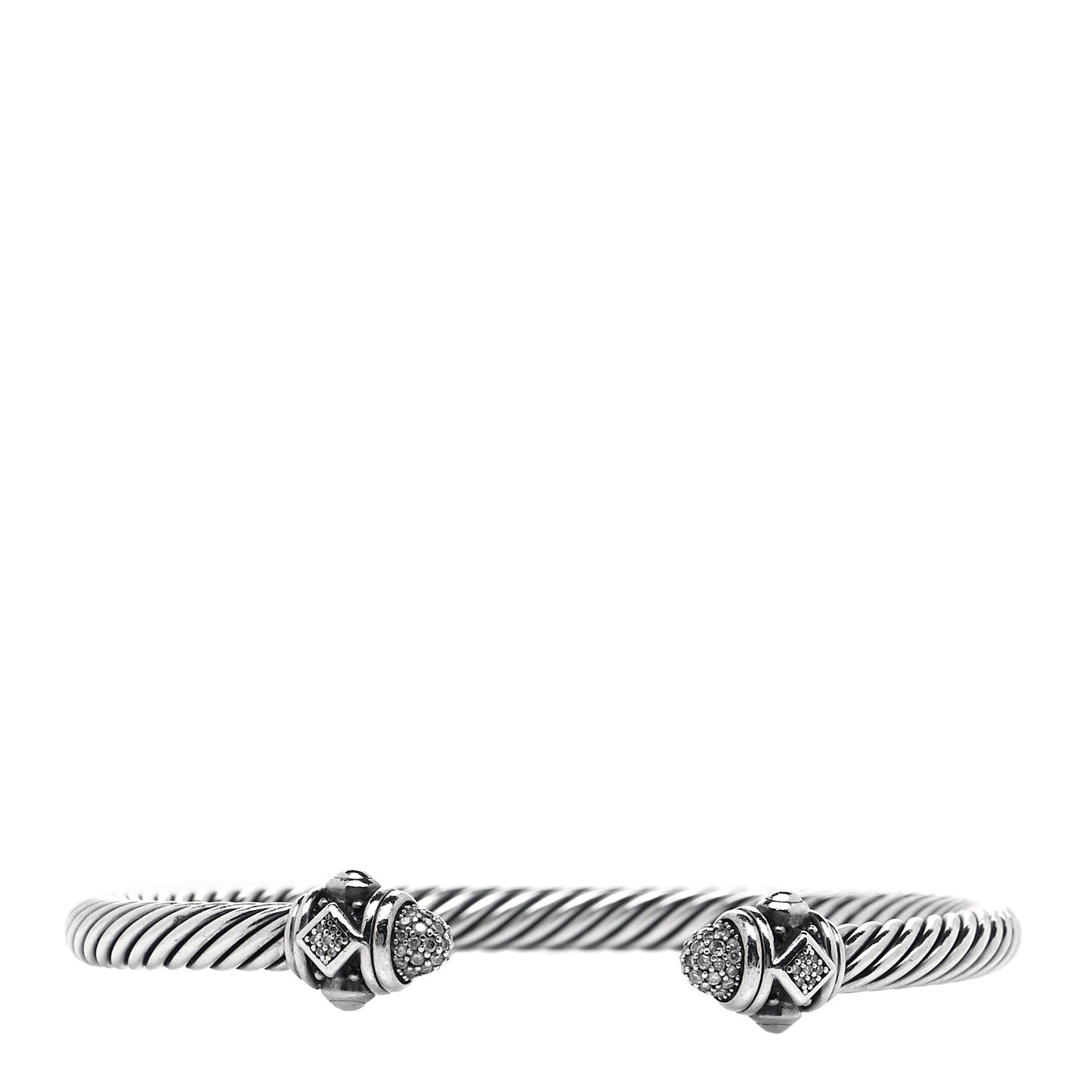 Sterling Silver Diamond 5mm Cable Renaissance Bracelet