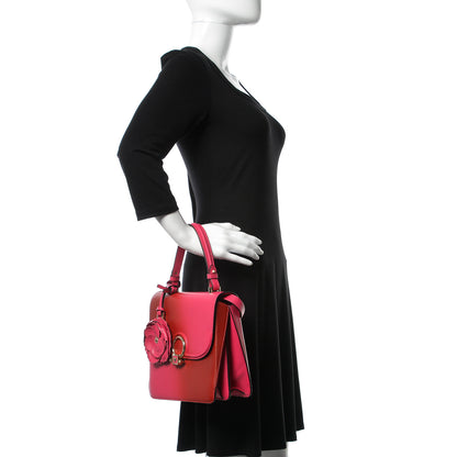 Versace Calfskin Medium DV One Satchel Pink Red 2 of 17