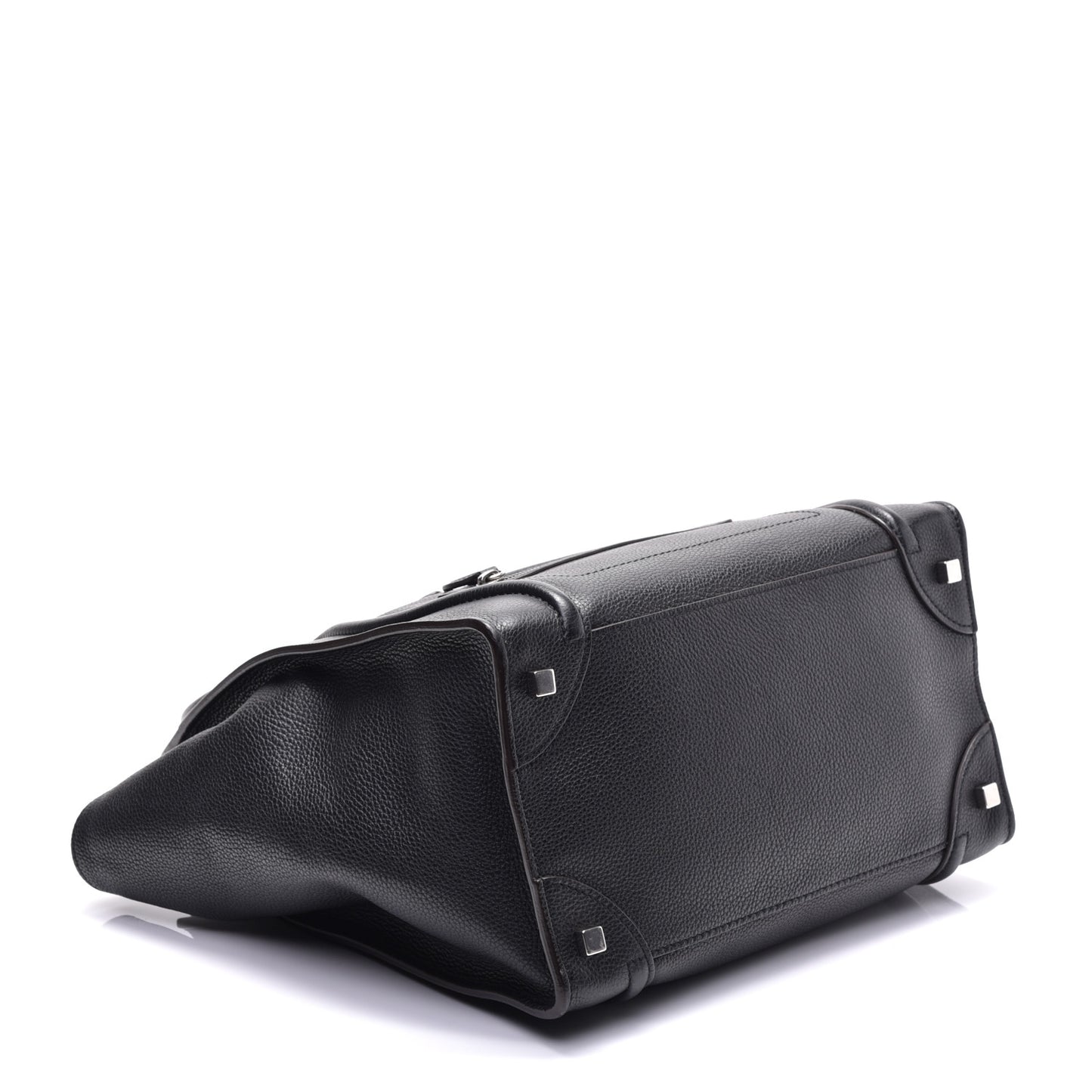 Drummed Calfskin Mini Luggage Black