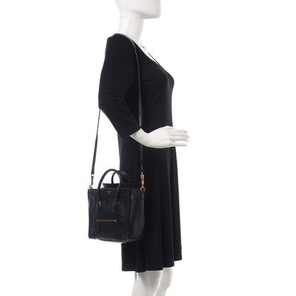 Celine Smooth Calfskin Nano Luggage Black 2 of 12