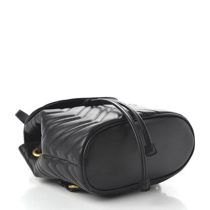 Gucci Calfskin Matelasse GG Marmont Flap Backpack Black 3 of 9