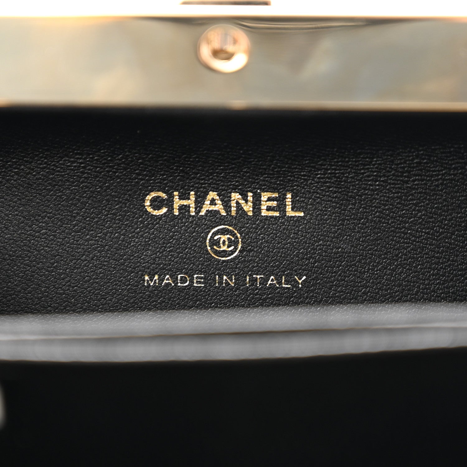 Chanel Lambskin Quilted Pearl CC Vanity Case Black 7 of 12