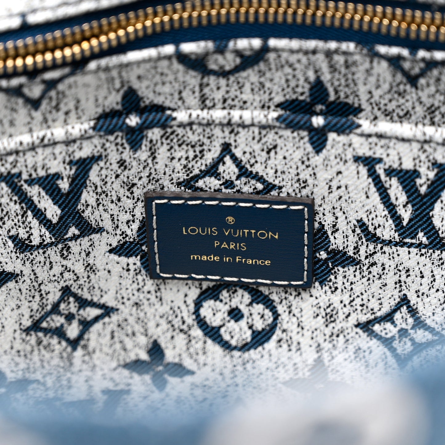 Monogram Jacquard Denim Onthego MM Bleu