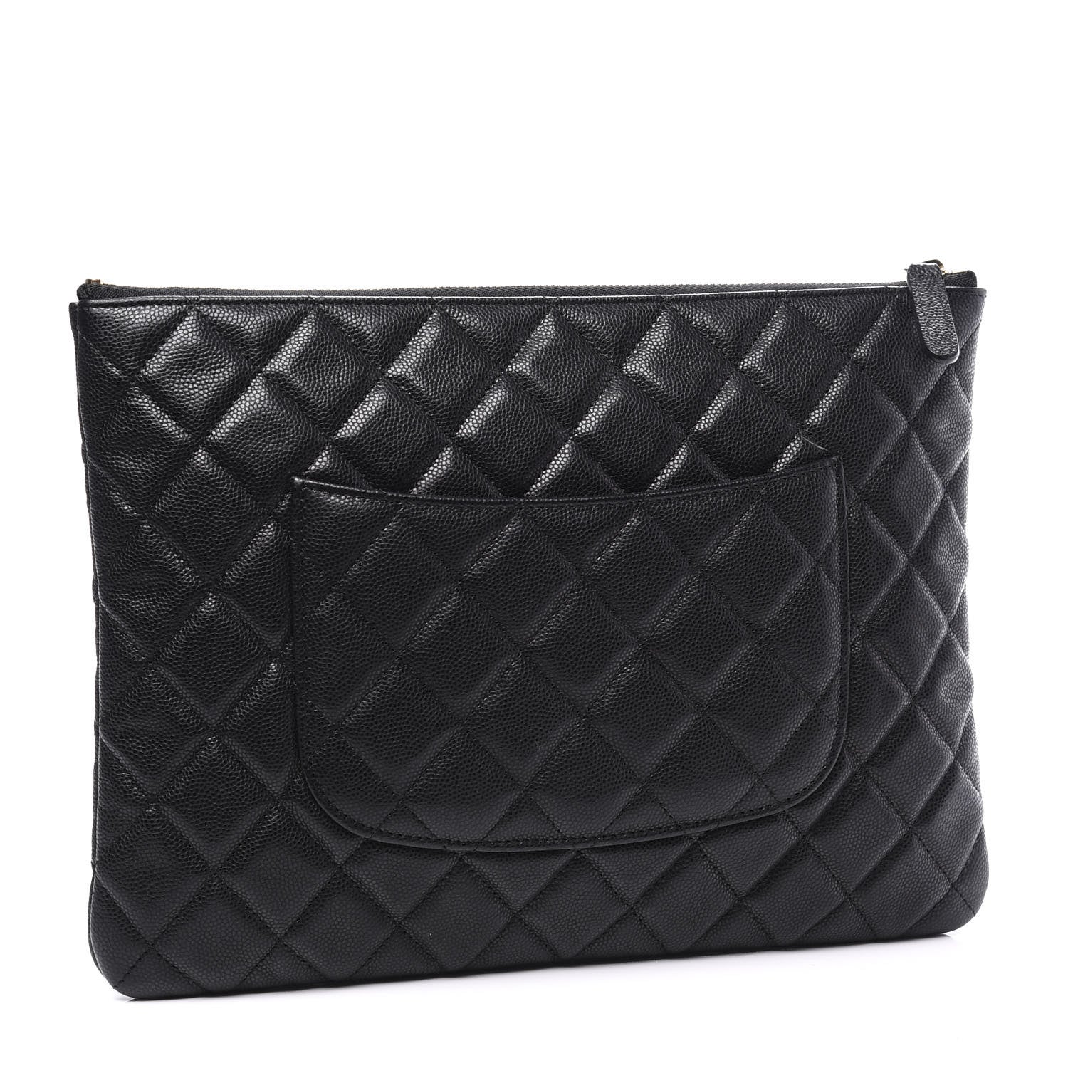 Chanel Caviar Quilted Medium Cosmetic Case Black 2 of 9