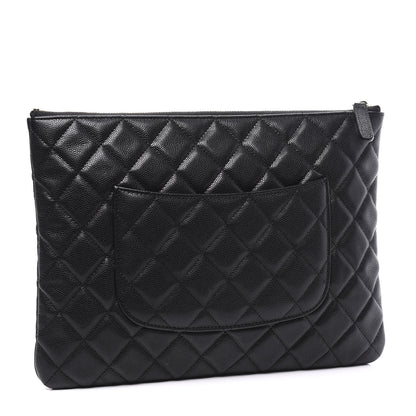 Chanel Caviar Quilted Medium Cosmetic Case Black 2 of 9