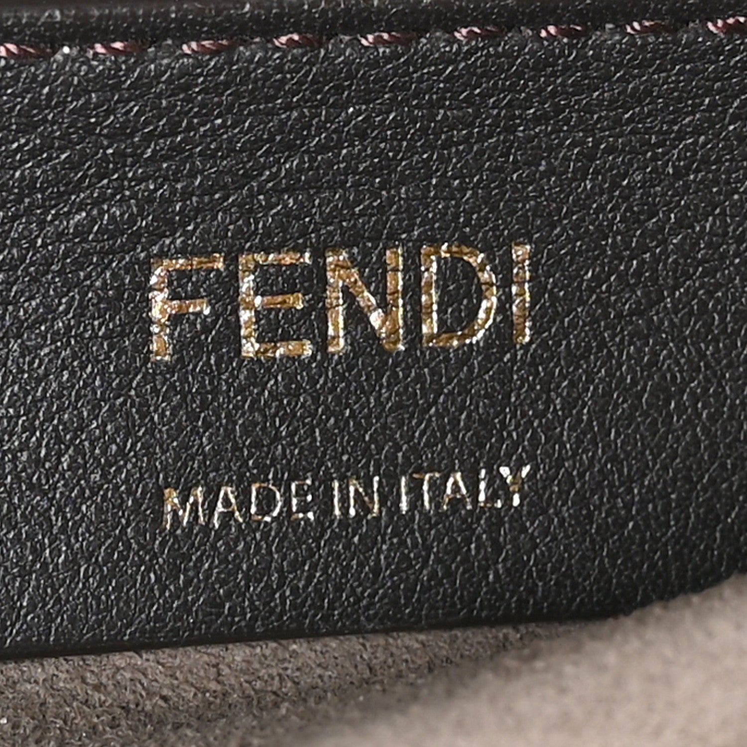 Fendi Vitello Grace F is Fendi Bi-Color FF 1974 Embossed Grande Mon Tresor Bucket Bag Maya Black Fragola 7 of 10