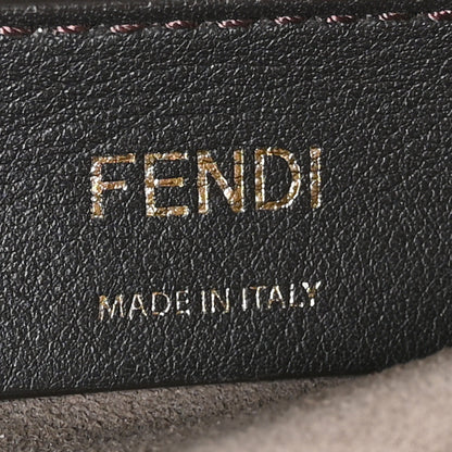 Fendi Vitello Grace F is Fendi Bi-Color FF 1974 Embossed Grande Mon Tresor Bucket Bag Maya Black Fragola 7 of 10