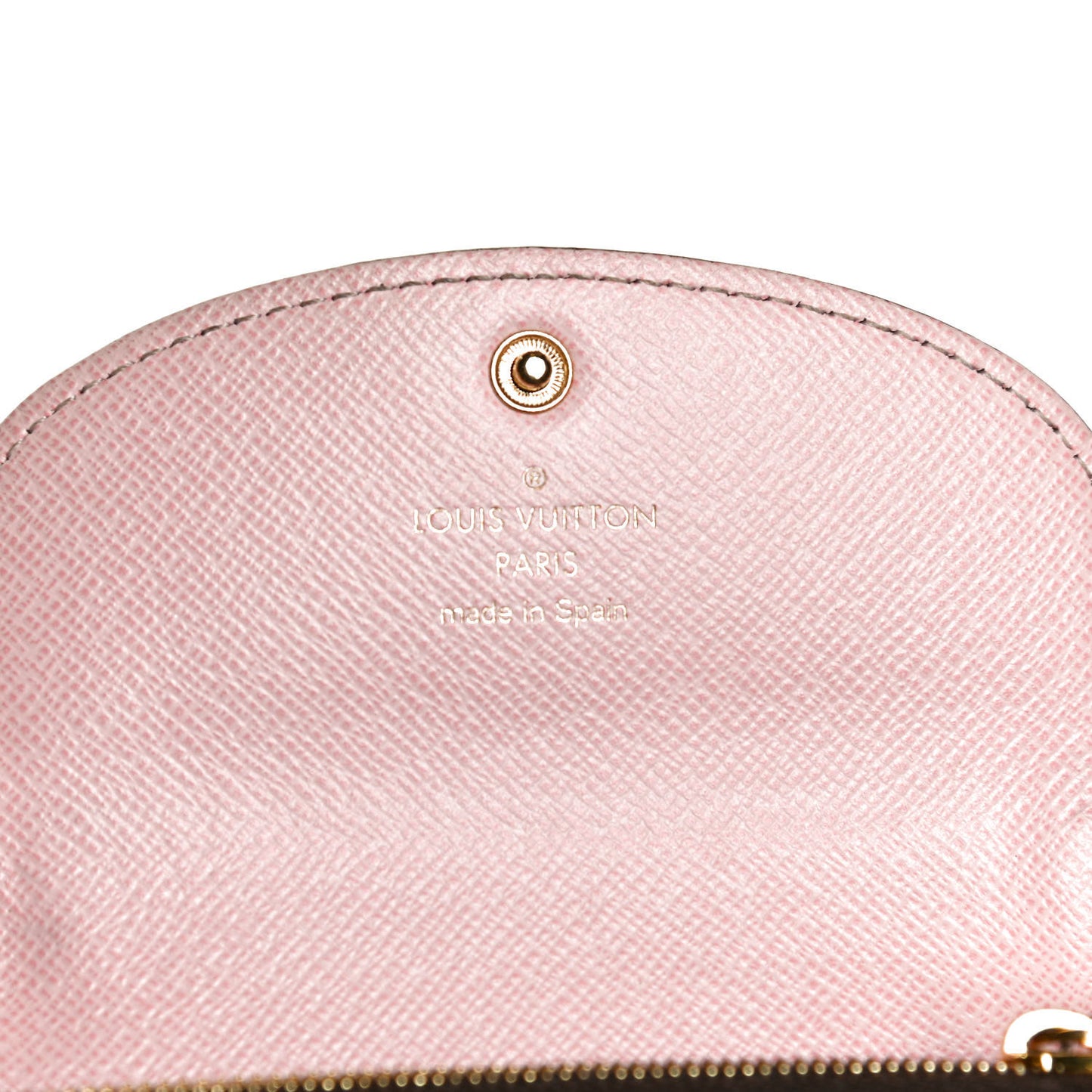 Damier Ebene Rosalie Coin Purse Rose Ballerine