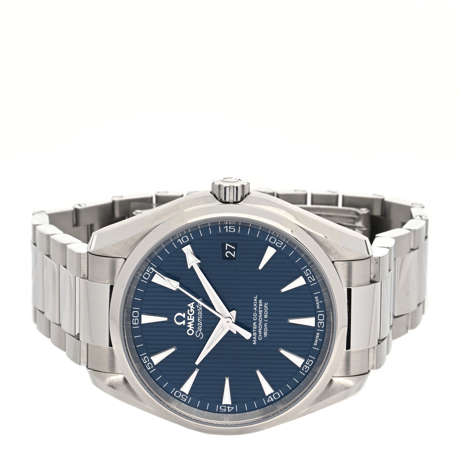Omega Stainless Steel 42mm Seamaster Aqua Terra Master Co-axial Automatic Watch Blue 231.10.39.21.03.002 2 of 4