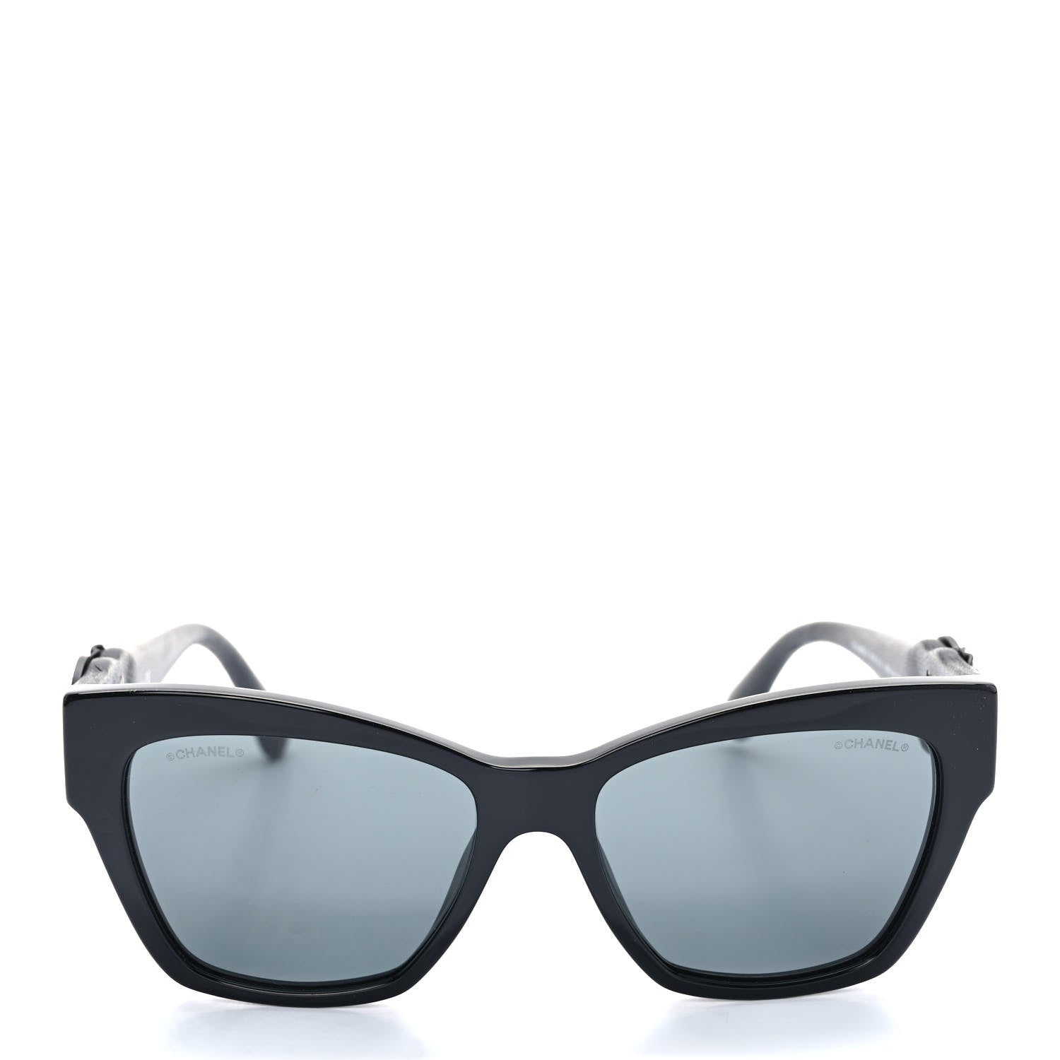 Chanel Acetate Square Cat Eye CC Sunglasses 5456 Black 2 of 9