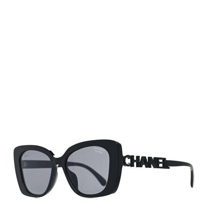 Chanel Acetate Strass Polarized Square Sunglasses 5422-B Black 1 of 8