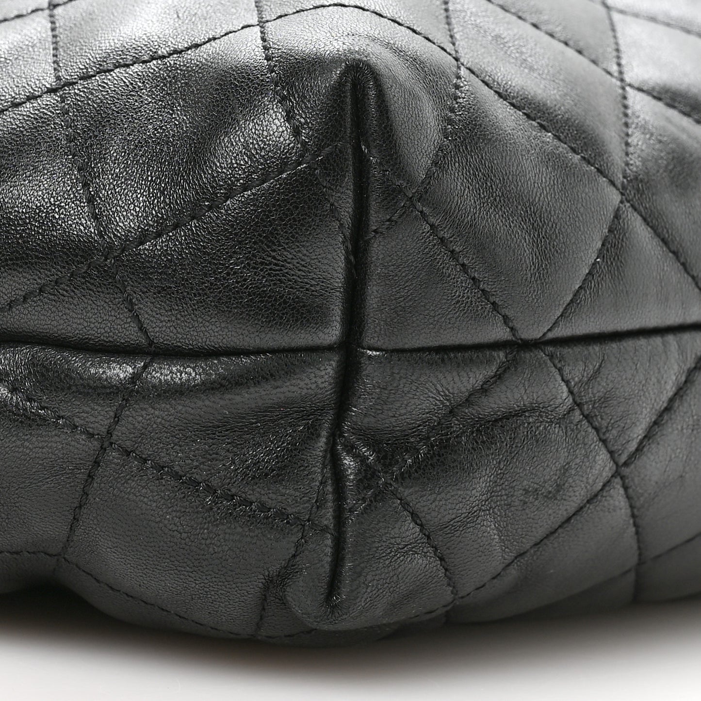 Lambskin Quilted Maxi Icare Shopping Tote Black