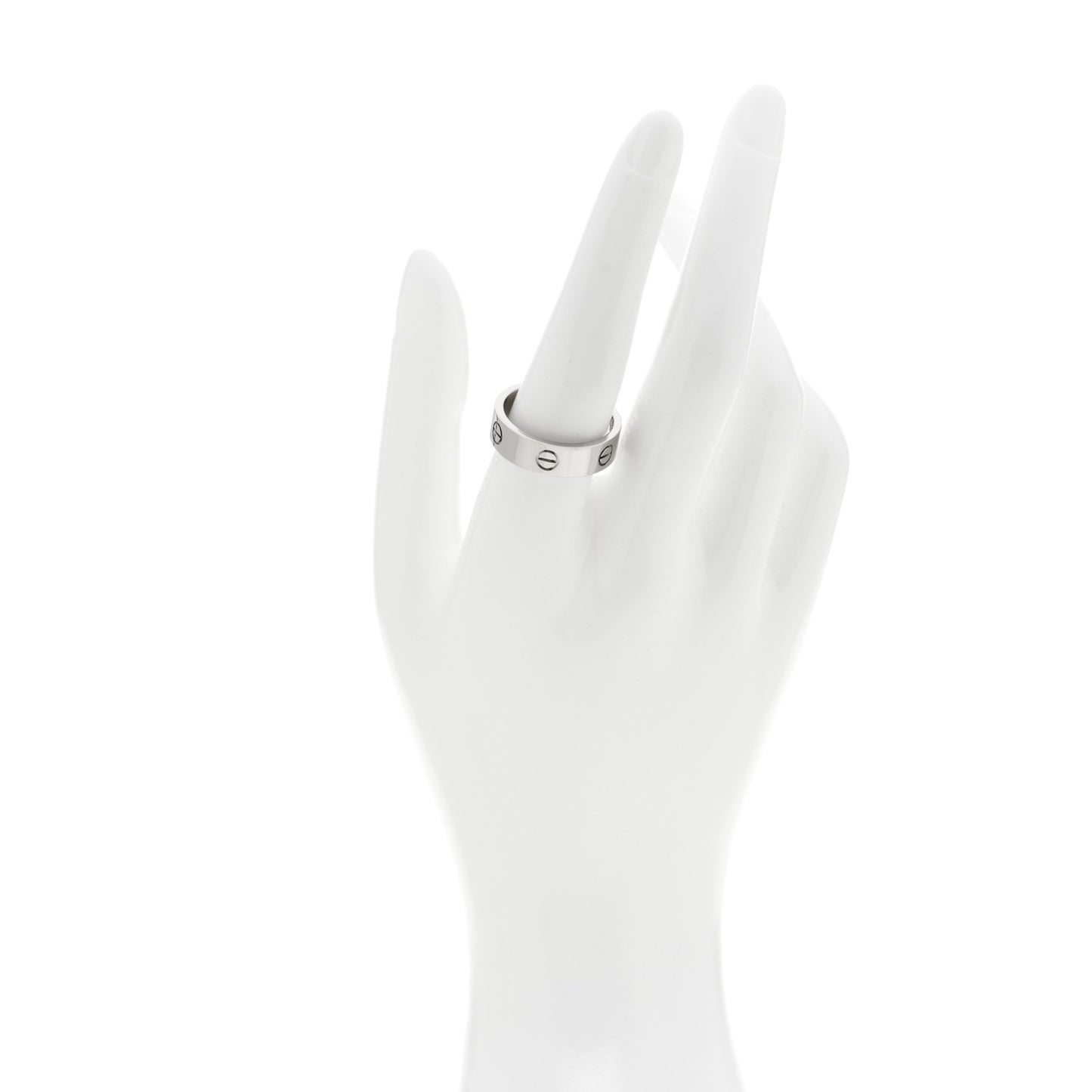 18K White Gold 6mm LOVE Ring 59 8.75