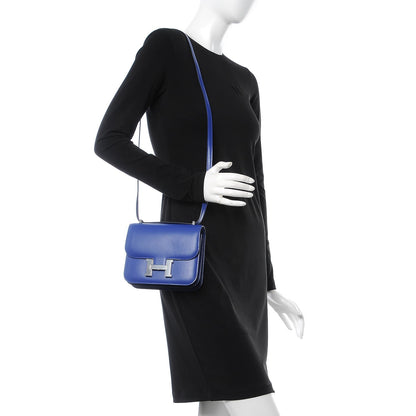 Hermes Tadelakt Constance 18 Bleu Electrique 2 of 8