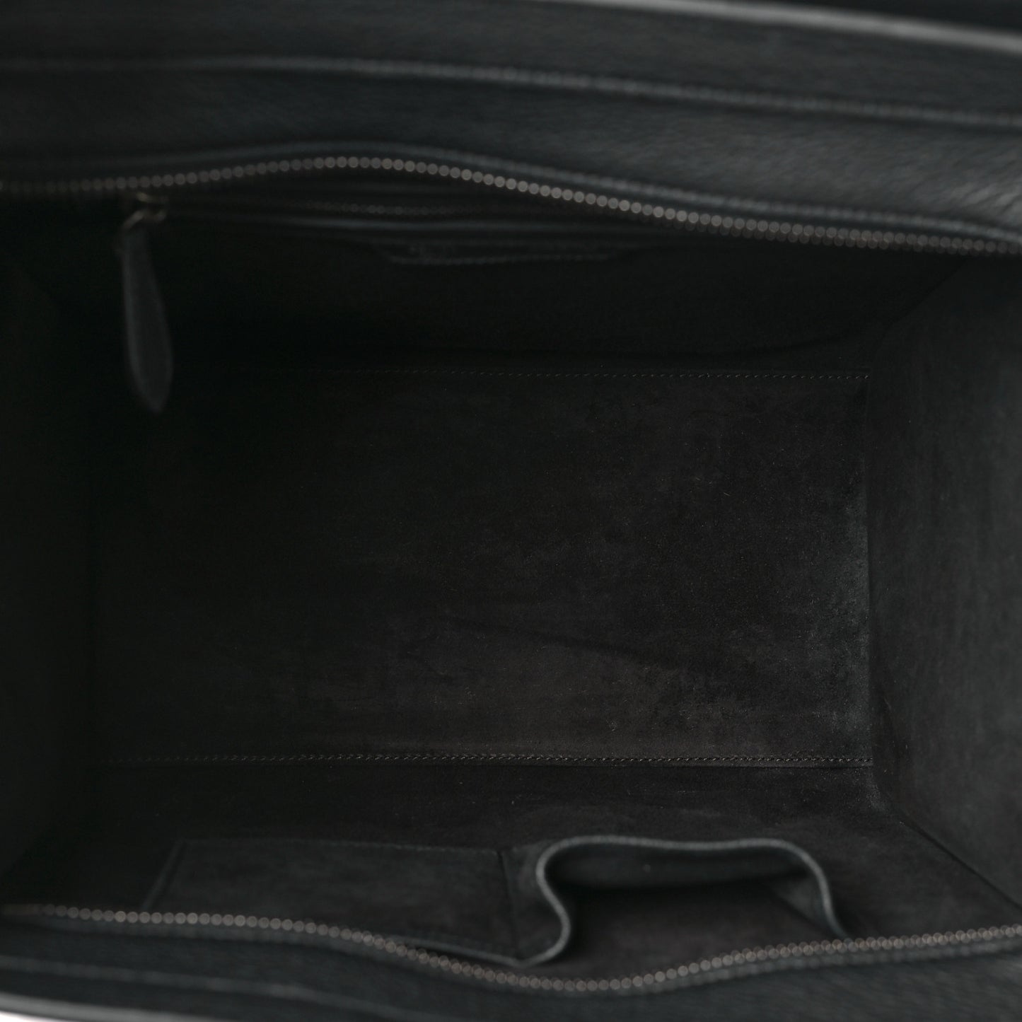 Drummed Calfskin Mini Luggage Black