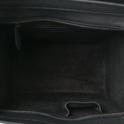 Celine Drummed Calfskin Mini Luggage Black 5 of 8