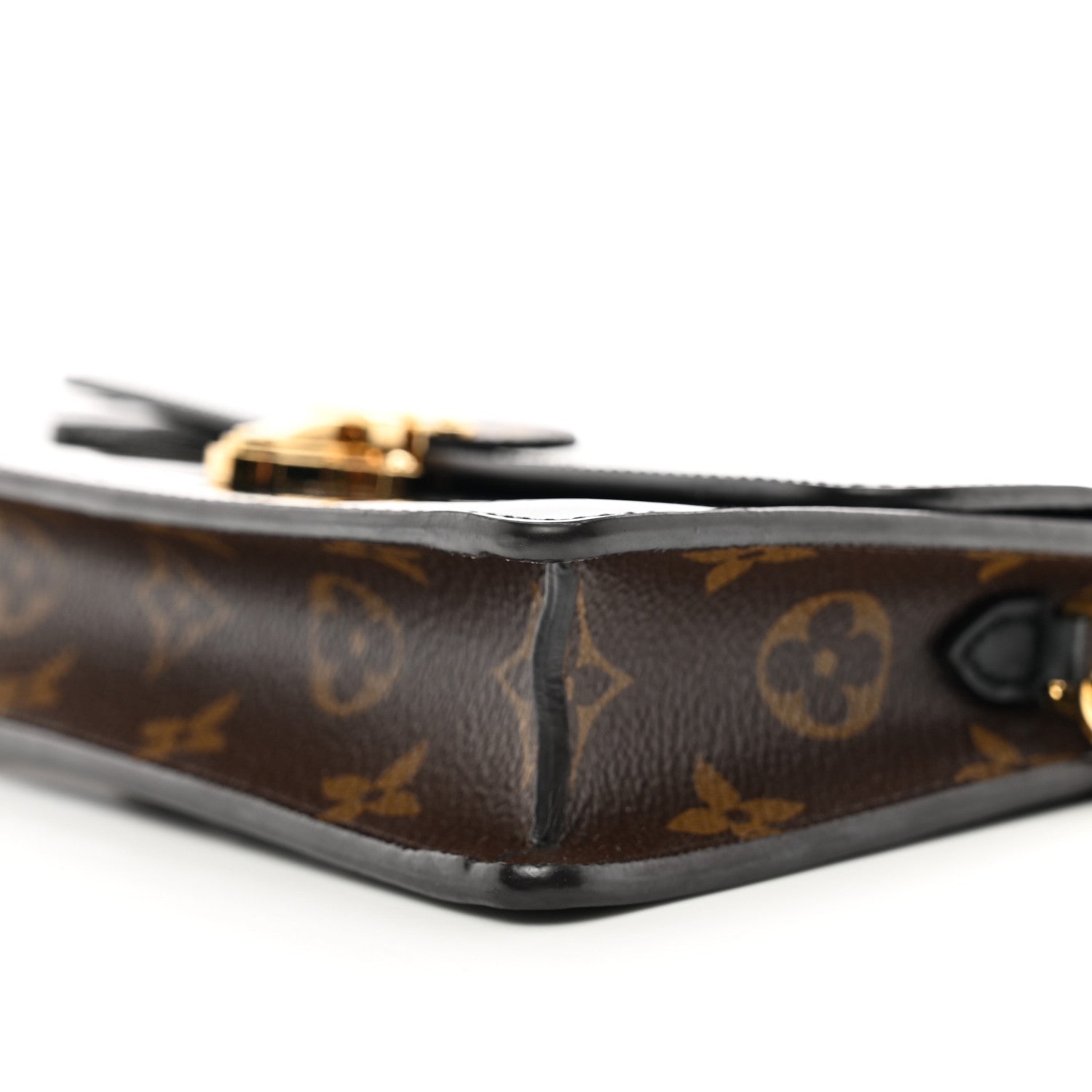 Louis Vuitton Patent Calfskin Monogram Cherrywood Chain Wallet Black 10 of 11