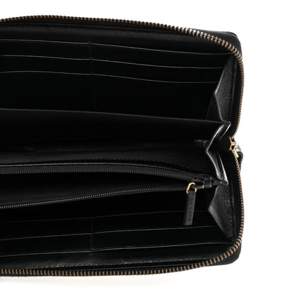 Gucci Calfskin Matelasse GG Marmont Zip Around Wallet Black 5 of 8