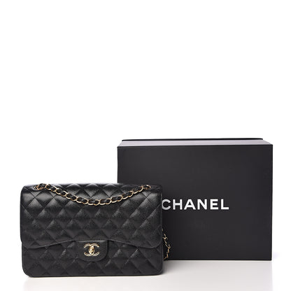 Chanel Caviar Quilted Jumbo Double Flap Black 14 of 14